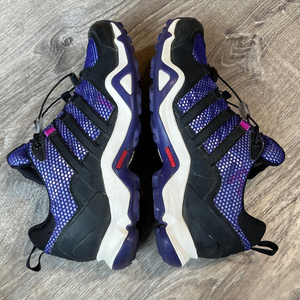 Adidas Terrex Swift R Purple Black Hiking Shoes Q21340 Womens 8 Bungee Lace